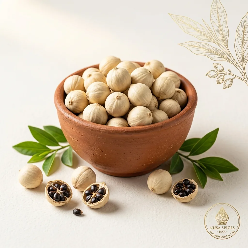 White Java Cardamom Amomum compactum Indonesia