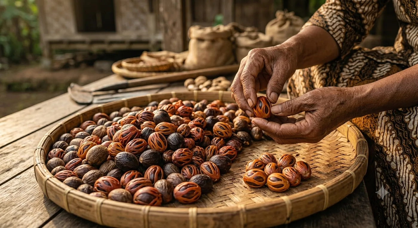 Nutmeg hand selection